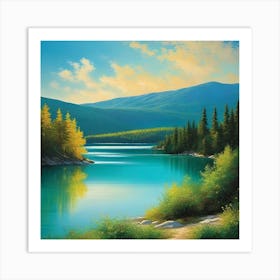 Lake In The Mountains 10 Art Print