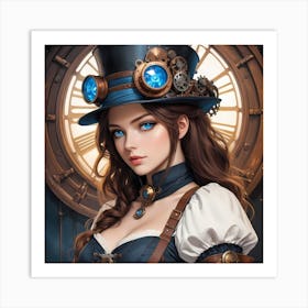 Steampunk Diva Art Print