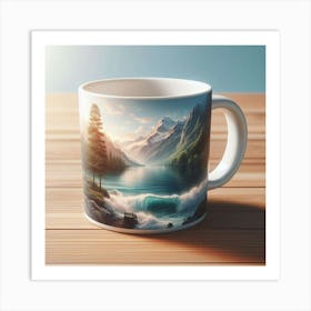 Mountain Lake Mug Art Print