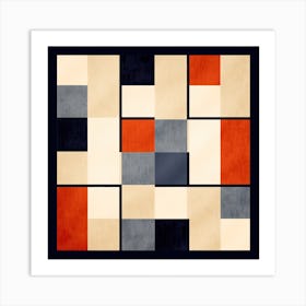 Whimsical Warp: Retro Geometric Time Trave Art Print