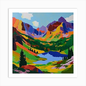 Colourful Abstract Rocky Mountain National Park Usa 6 Art Print