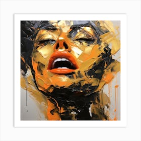 Gold And Black Art Print