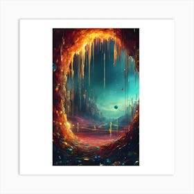 Space Cave Art Print