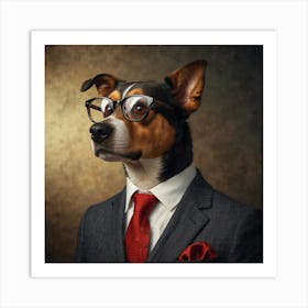 Chic Dog Art Print