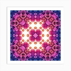 Modern Abstraction Pattern Purple And Blue Art Print