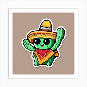 Cute Cactus 3 Art Print