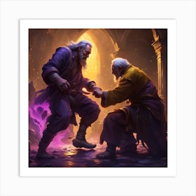 Two Old Men Art Print