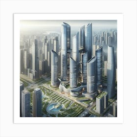 Futuristic Skyscraper Art Print