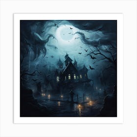 Haunted House Art Print