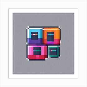 Pixel Art Art Print