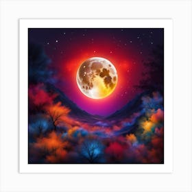 Full Moon In The Sky Art Print