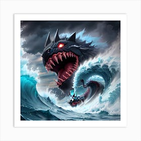 A Monstrous Tidal Wave 3 Art Print