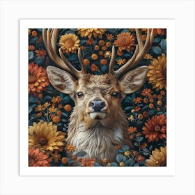 Deer Head 1 Art Print