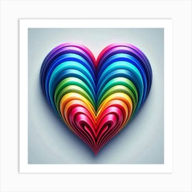 Rainbow Heart 2 Art Print