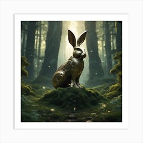 Rabbit In The Forest 37 Art Print