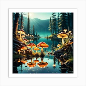 Mushrooms Art Print