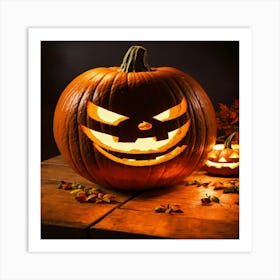 Halloween Pumpkin Carving Art Print