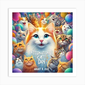 International Cat Day 7 Art Print