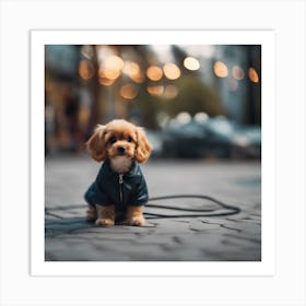 Portrait Of A Dog Art Print