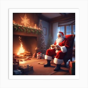 Christmas Santa 36 Art Print