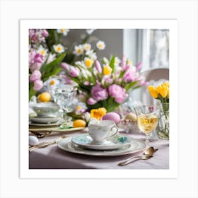 Easter Table Setting 6 Art Print