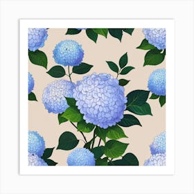 Hydrangea bush Art Print