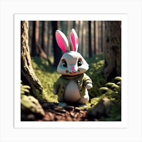 Rabbit In The Woods 10 Art Print