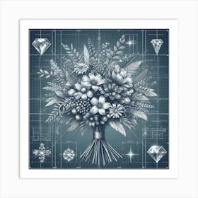 Bouquet Of Diamonds 1 Art Print