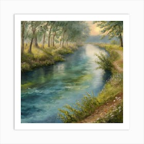 River In The Woods 1 Art Print