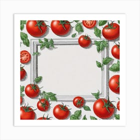 Frame With Tomatoes 6 Art Print