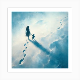 Footprints In The Snow Art Print