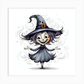 Halloween Witch Art Print