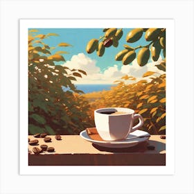 Coffee On The Balcony Art Print