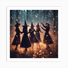 Witch coven ritual Art Print