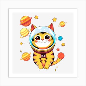 Cat In Space 6 Art Print