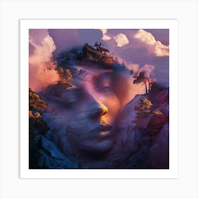 Face In The Cloud Art Print