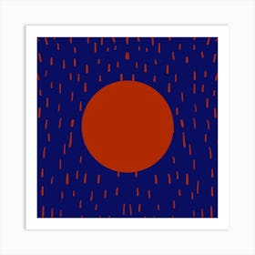 Red Sun Painting Art Print