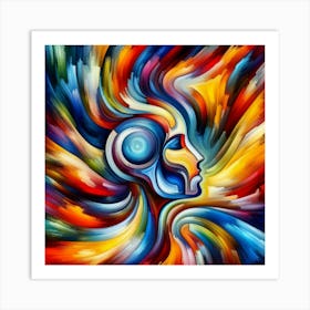 Abstract portrait Art Print