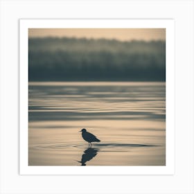 Bird In The Water Art Print