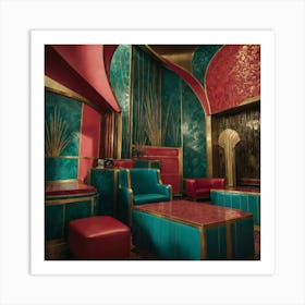 Deco Lounge Art Print