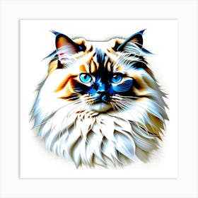 Creative Feline Cat Artwork 6 Art Print