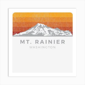 Vintage Mt Rainier Sunset Edition Art Print