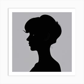 Silhouette Of A POC Woman Art Print