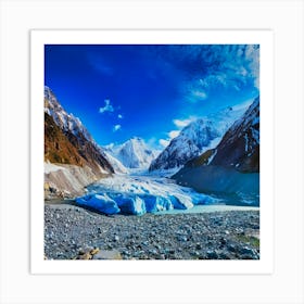 Glacier In New Zealand Art Print