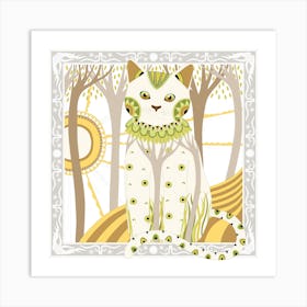 Elegant Magic Cat Art Print