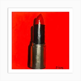 Scarlet Lipstick Art Print