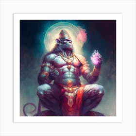 Lord Hanuman Art Print