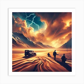 Desert Landscape Painting Art Print