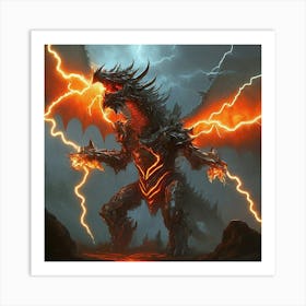 Lightning Dragon Art Print