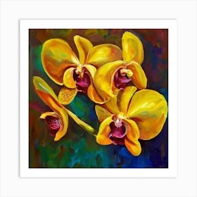 Yellow Orchids Art Print